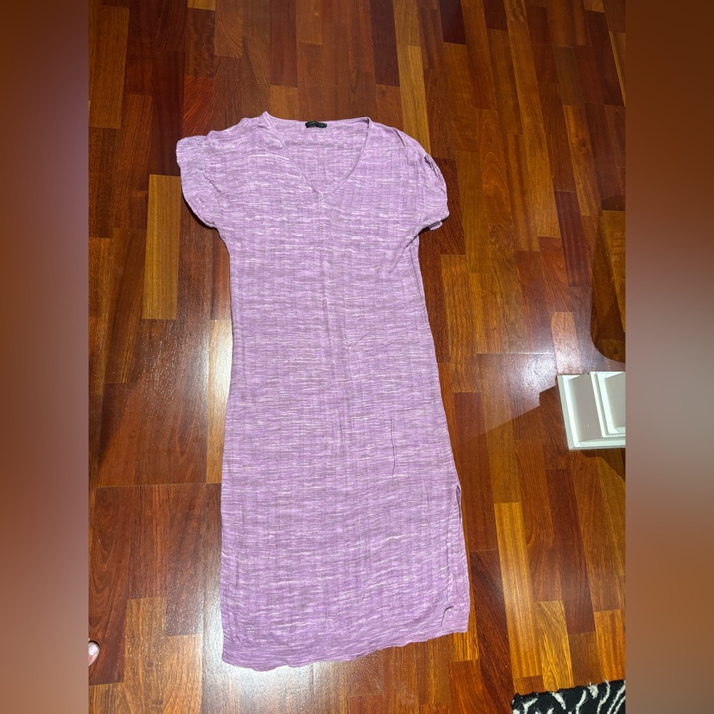 J. Crew Lavender Ribbed Knit Dress
